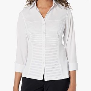 Zac & Rachel Pleated Bib Blouse